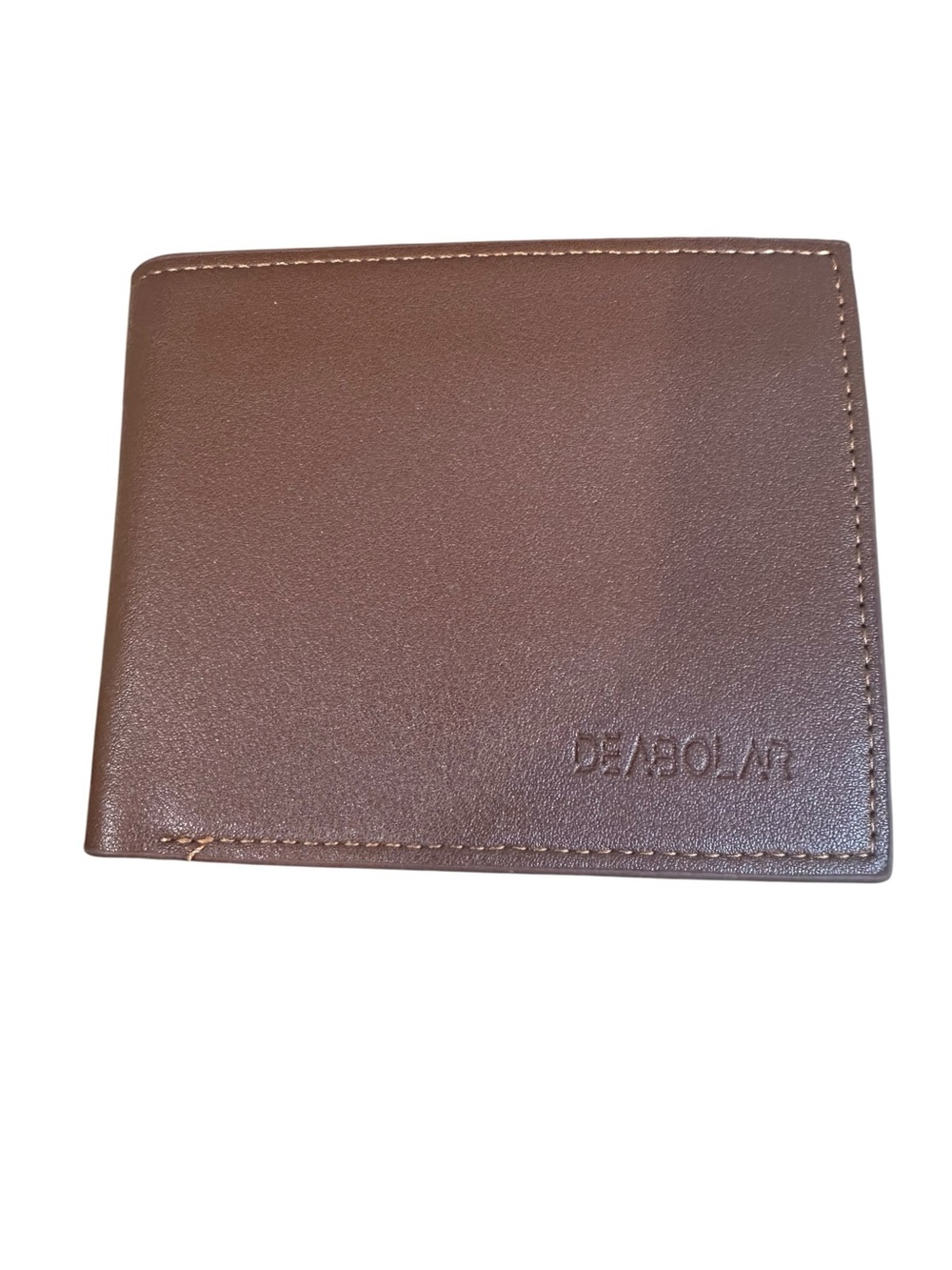 Brown Leather Men's Bi-Fold Wallet